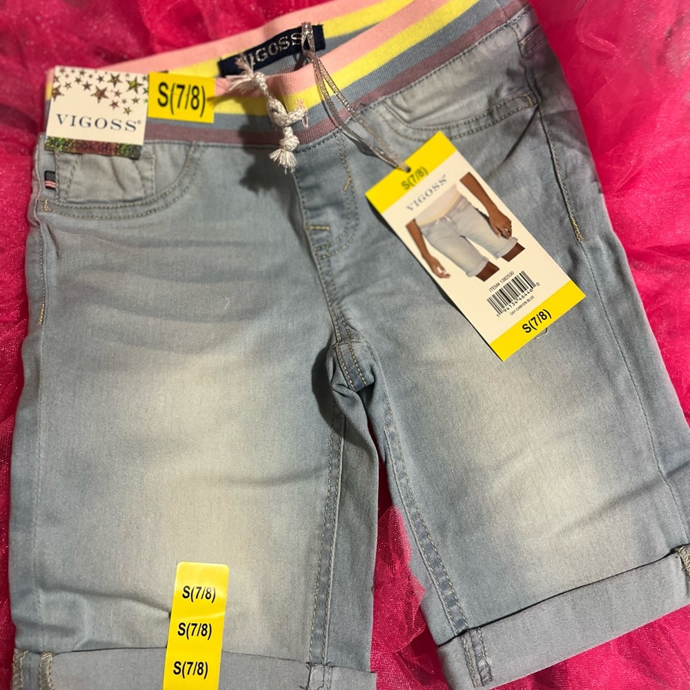 VIGOSS BERMUDA SHORTS Size S (7/8) Light Blue